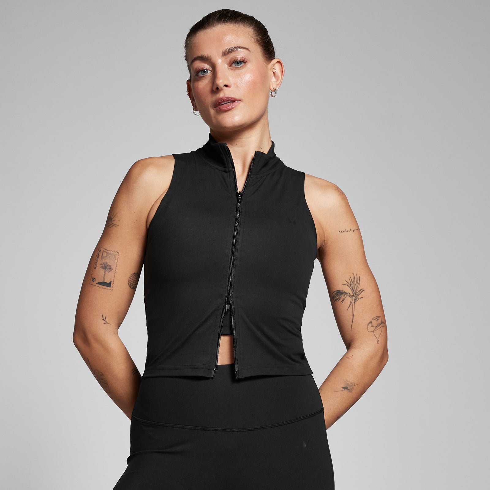 Damska Kamizelka MP Tempo Zip Through (Czarny)