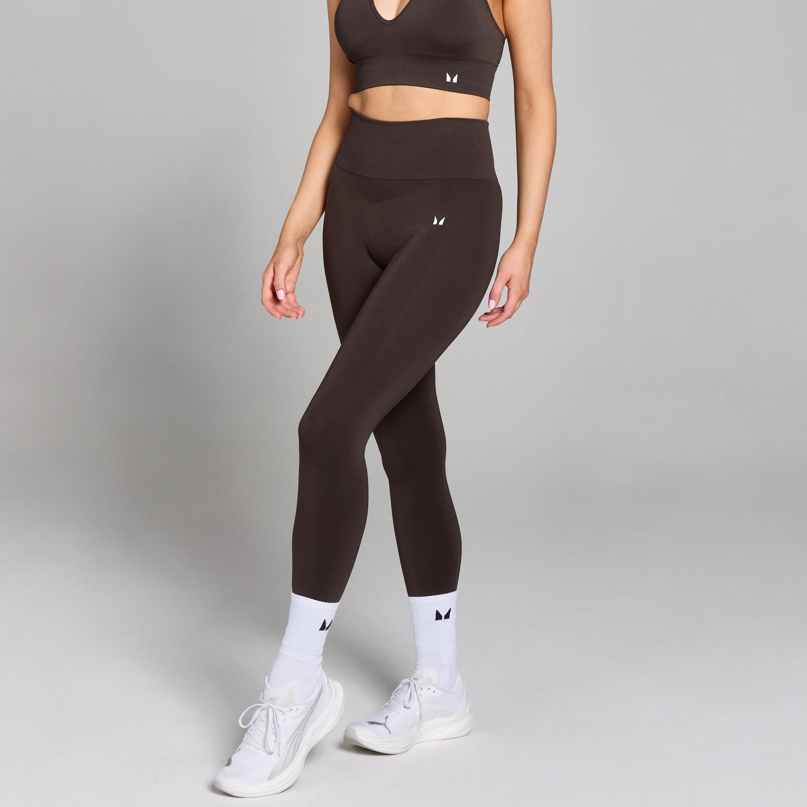 Damskie legginsy bezszwowe z kolekcji Tempo MP (Chocolate)