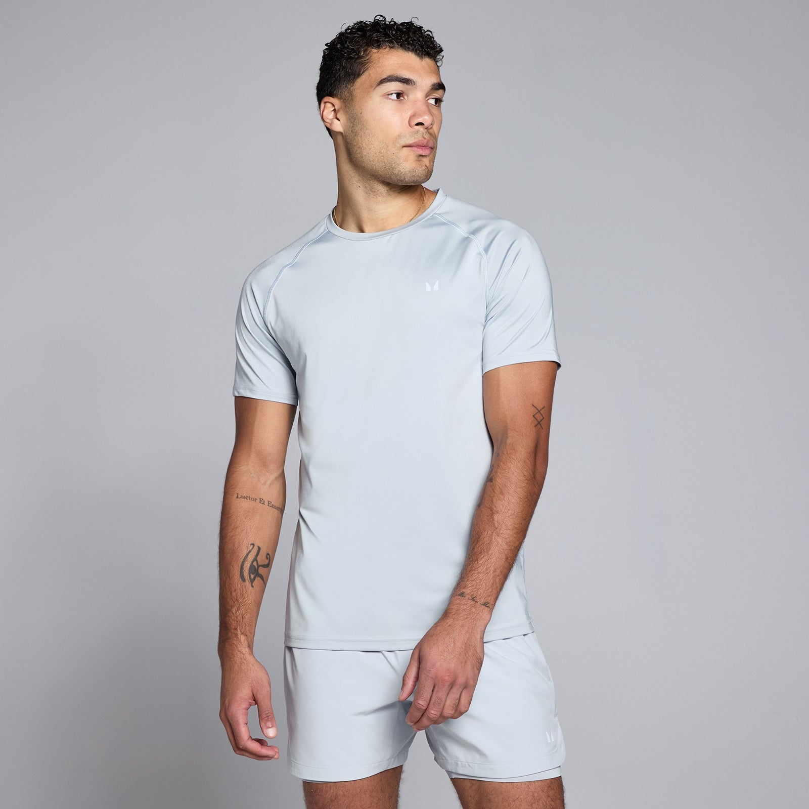 Męski T-shirt z krótkim rękawem z kolekcji Training MP (Pale Blue)