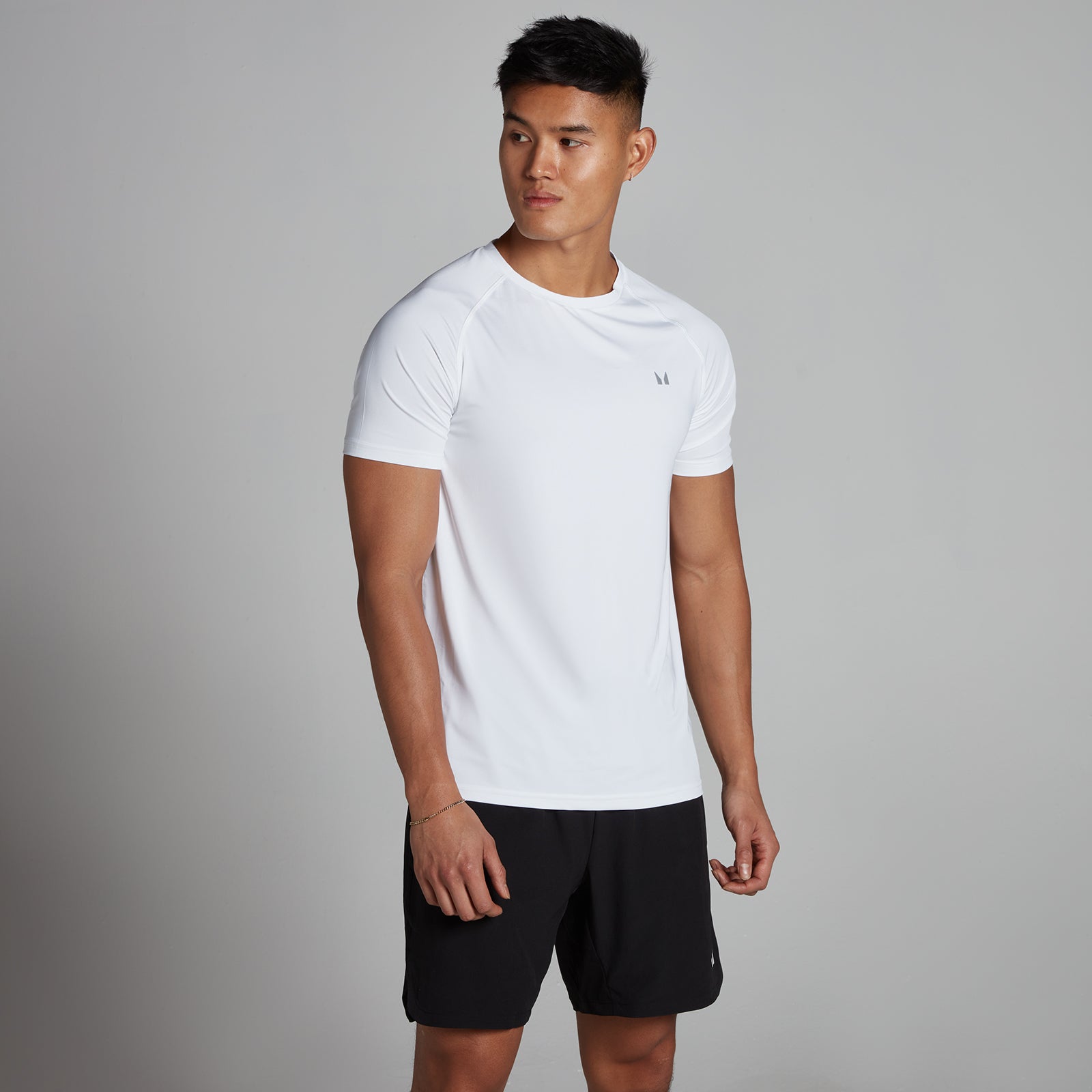 Męski T-shirt z krótkim rękawem z kolekcji Training MP (Biały)