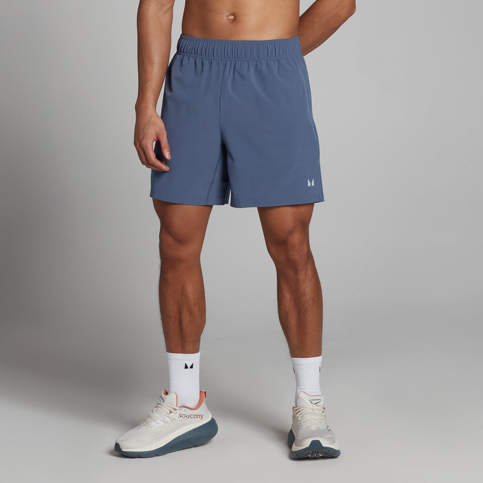 Męskie dzianinowe spodenki z kolekcji Training MP (Charcoal Blue)