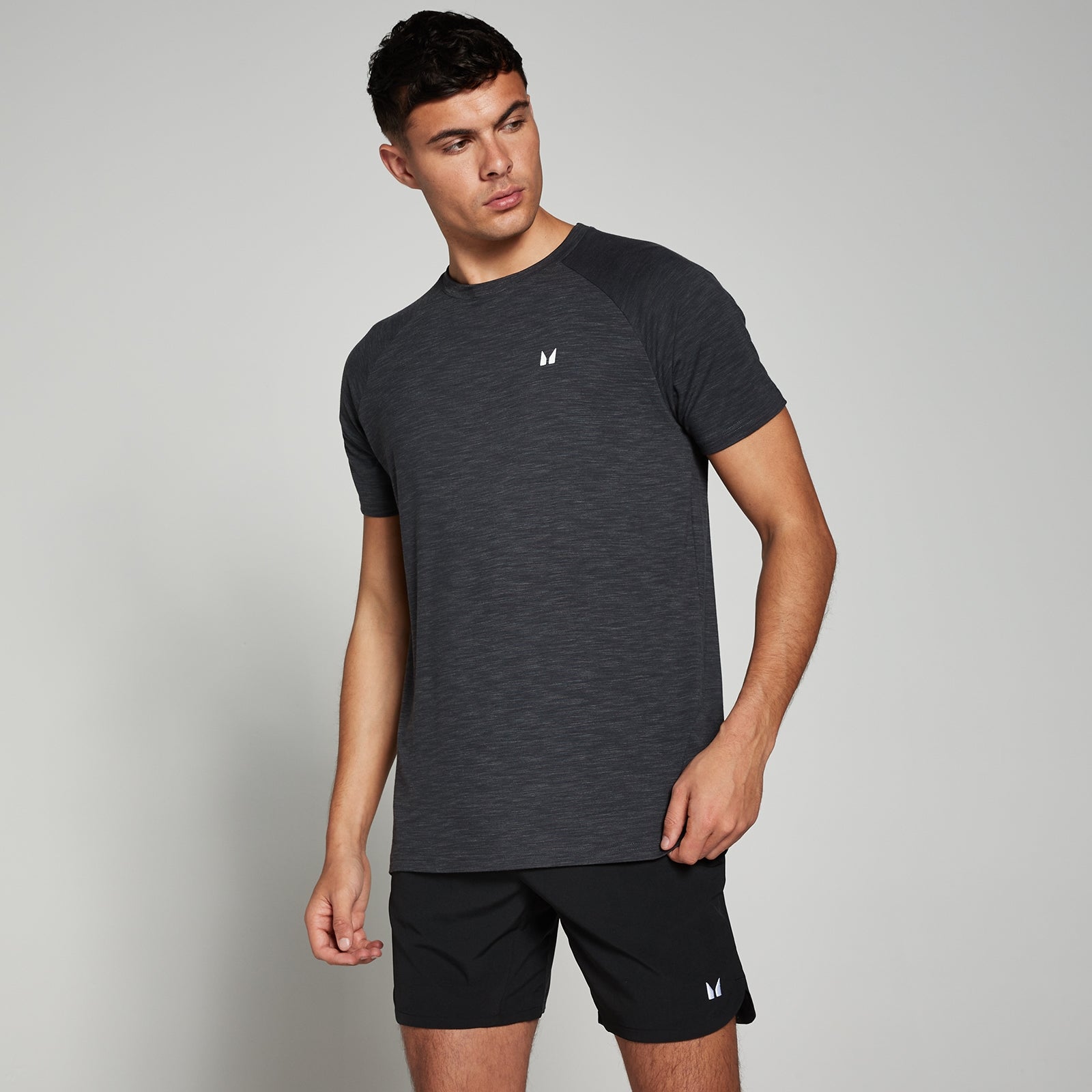 Męski T-shirt z krótkim rękawem z kolekcji Performance MP – Black Marl (Charcoal Marl)