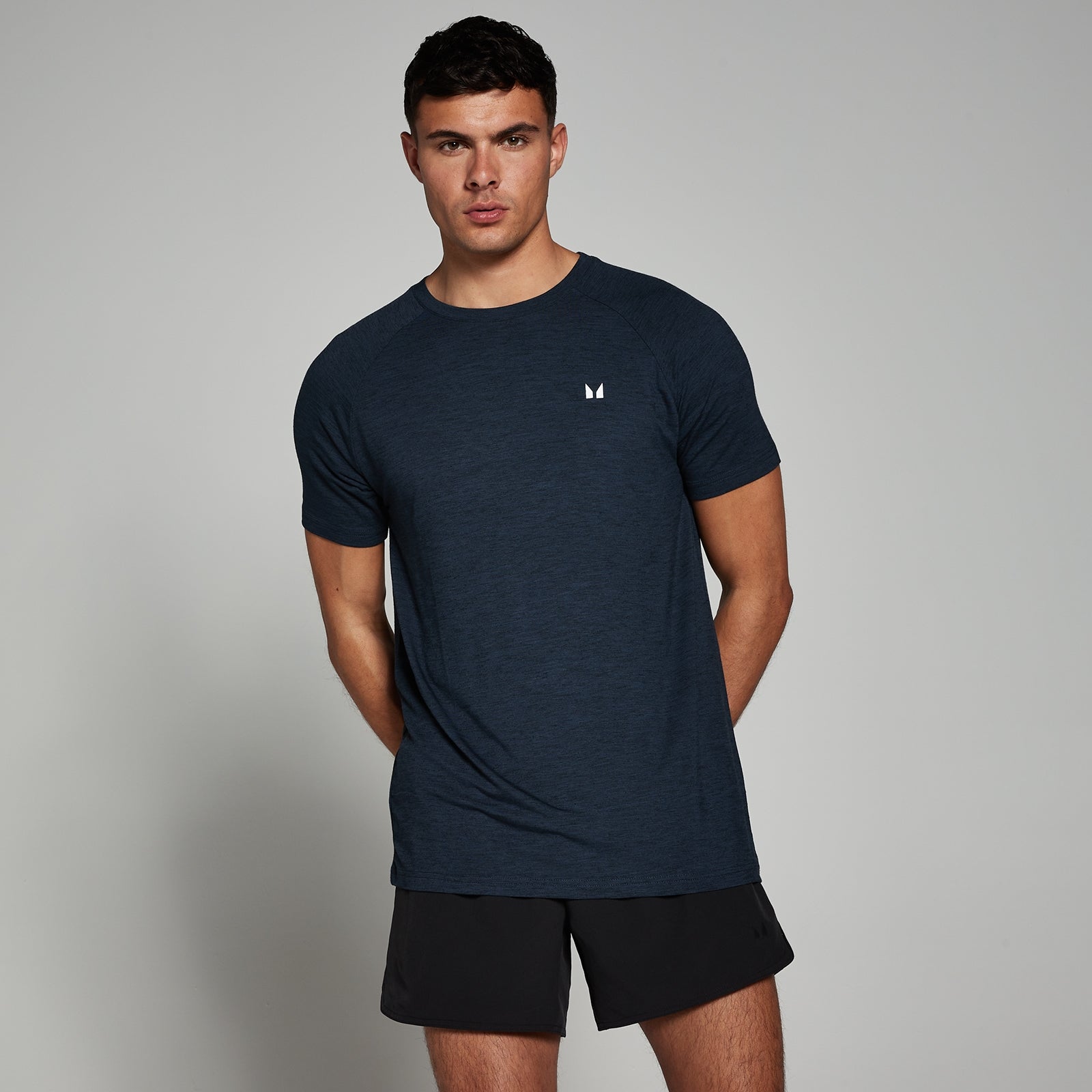 Męski T-shirt z krótkim rękawem z kolekcji Performance MP – Black Marl (Navy Marl)