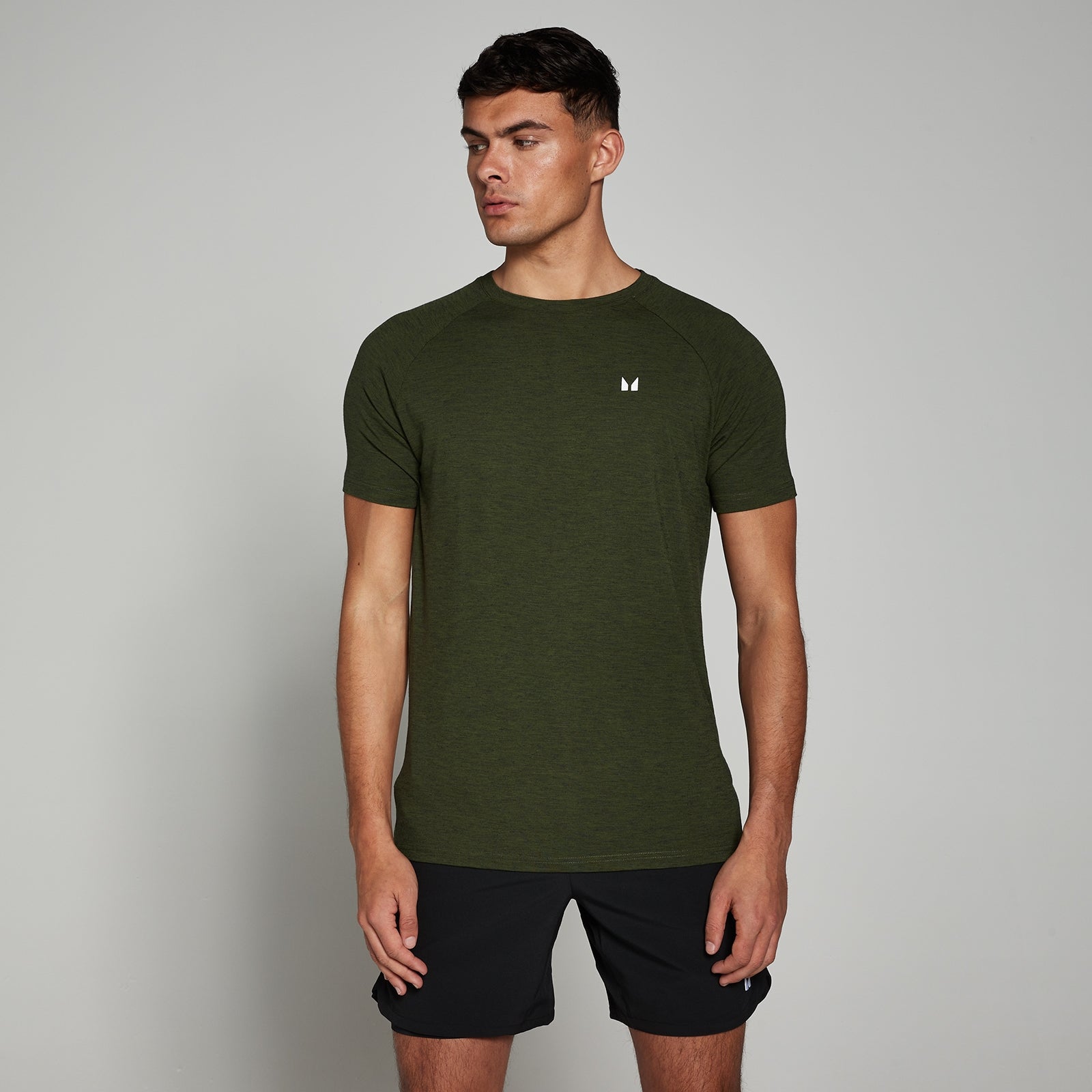 Męski T-shirt z krótkim rękawem z kolekcji Performance MP (Army Green Marl)