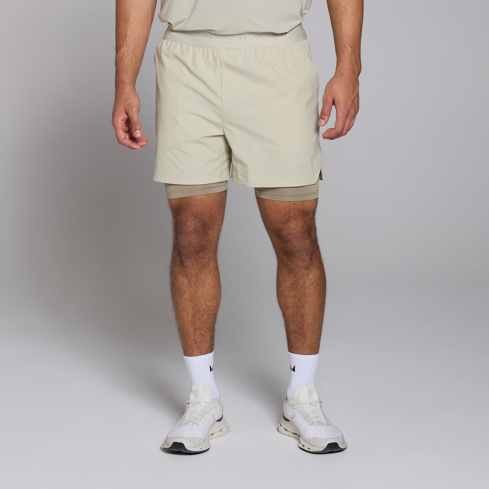 Męskie spodenki 2 w 1 z kolekcji Tempo Graphic MP (Salt Grey)