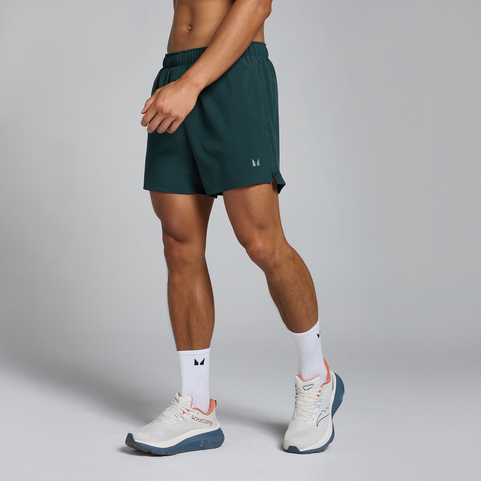 Męskie spodenki o długości wewnętrznej nogawki ok. 13 cm z kolekcji Tempo MP (Deep Green)