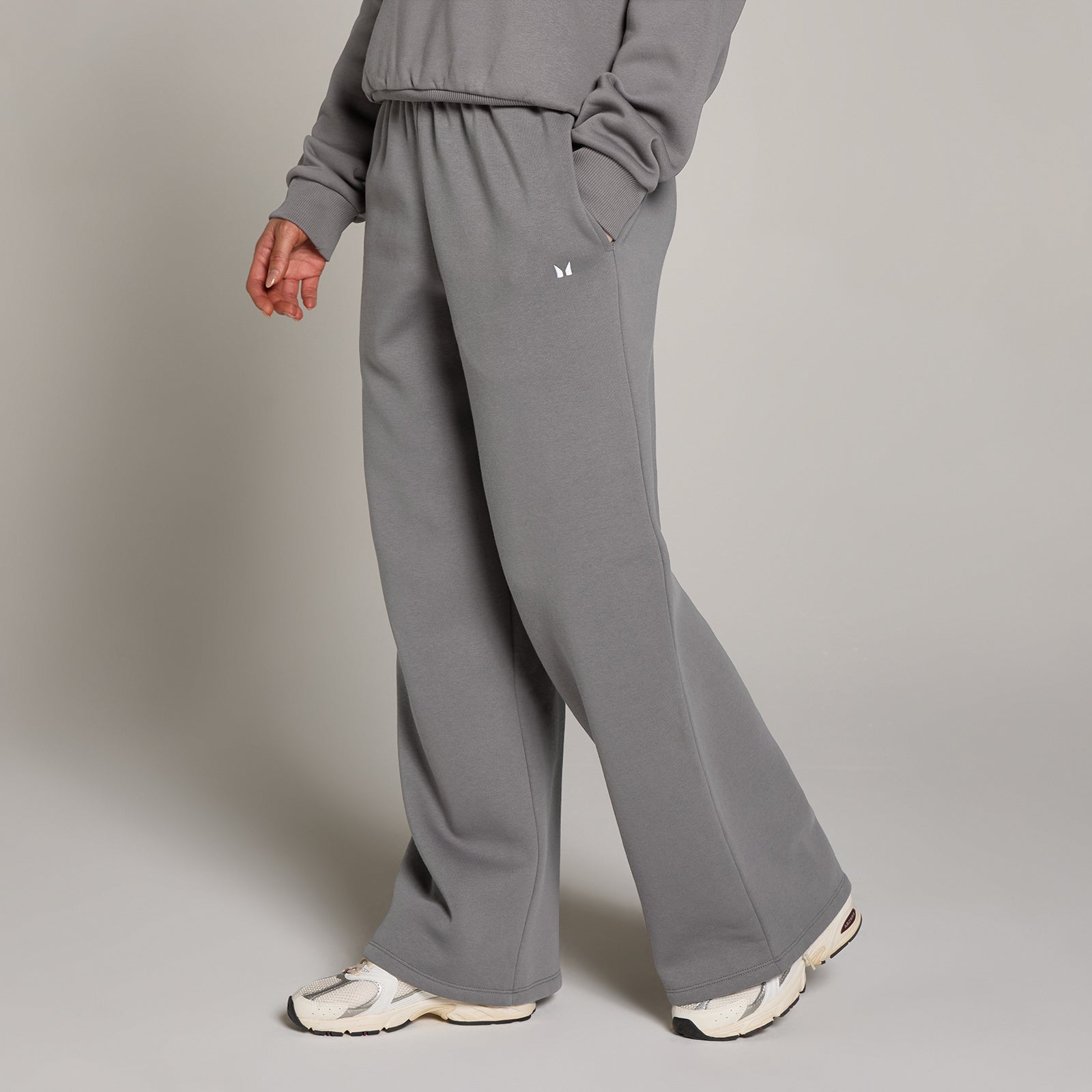 Damskie joggery z prostymi nogawkami z kolekcji Basics MP (Ash Grey)