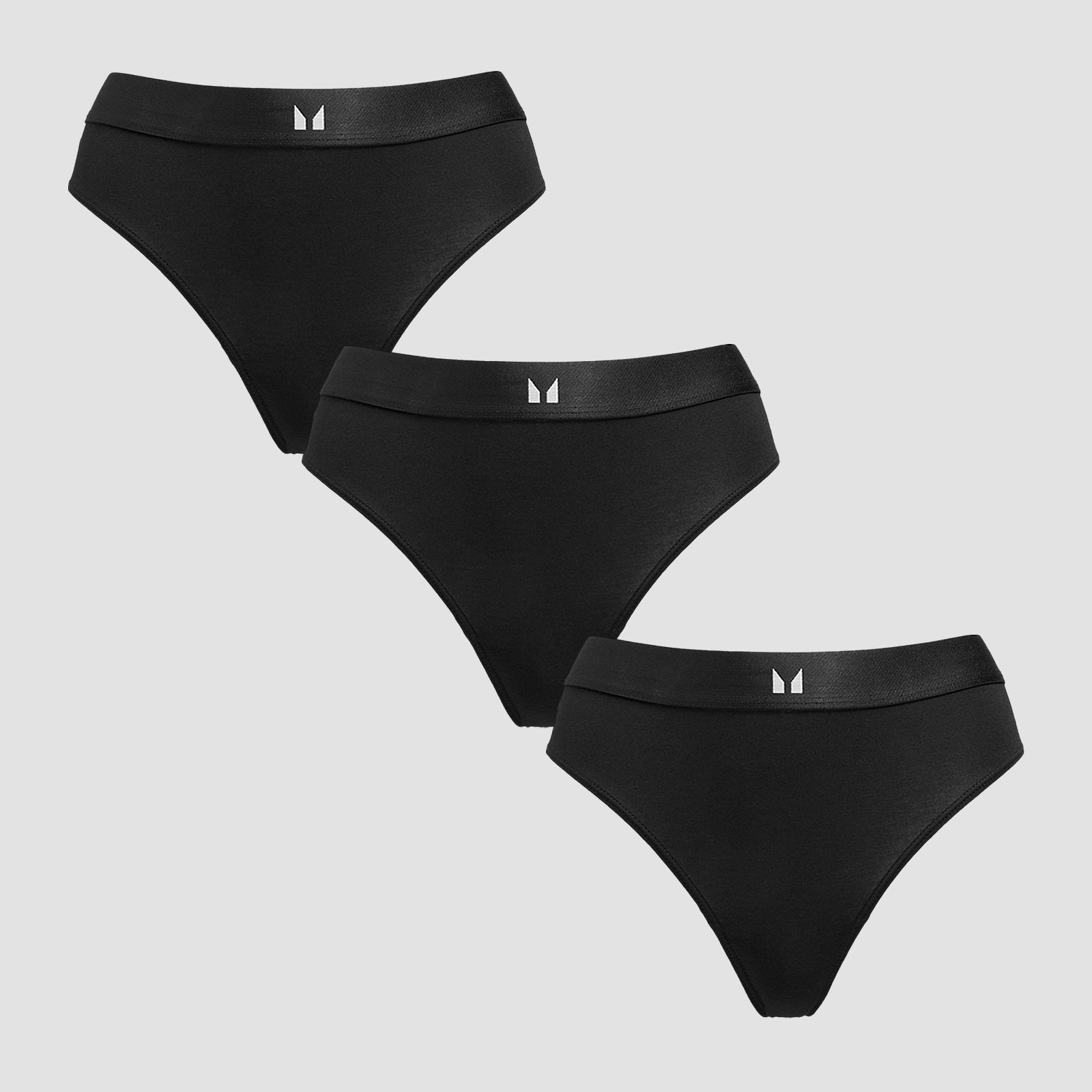 Damskie stringi ze średnim stanem z kolekcji MP (3 sztuki) – Deep Chocolate / brązowy / Warm Cream (Czarny)
