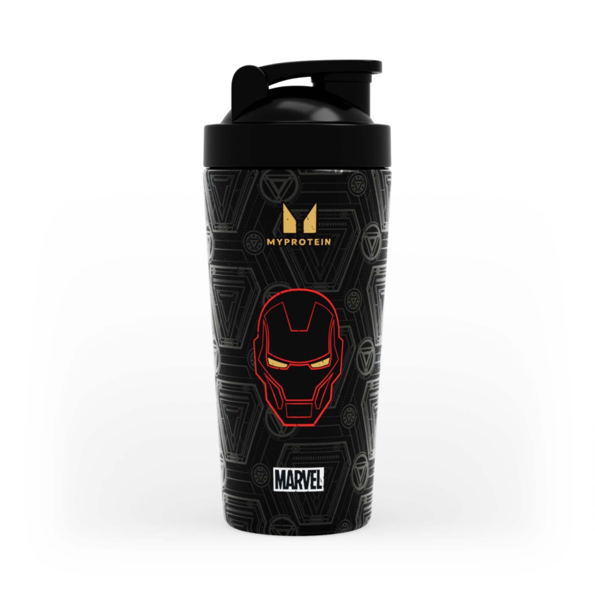 Shaker Myprotein Iron Man z metalu z recyklingu – czarny