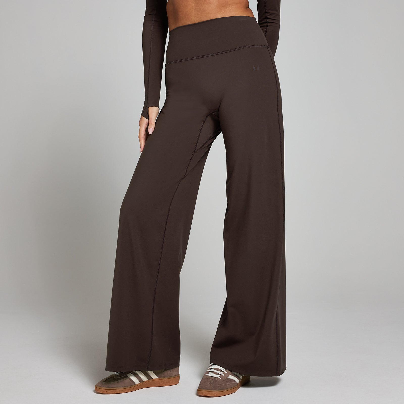 Damskie legginsy z szerokimi nogawkami z kolekcji Tempo MP (Cocoa)