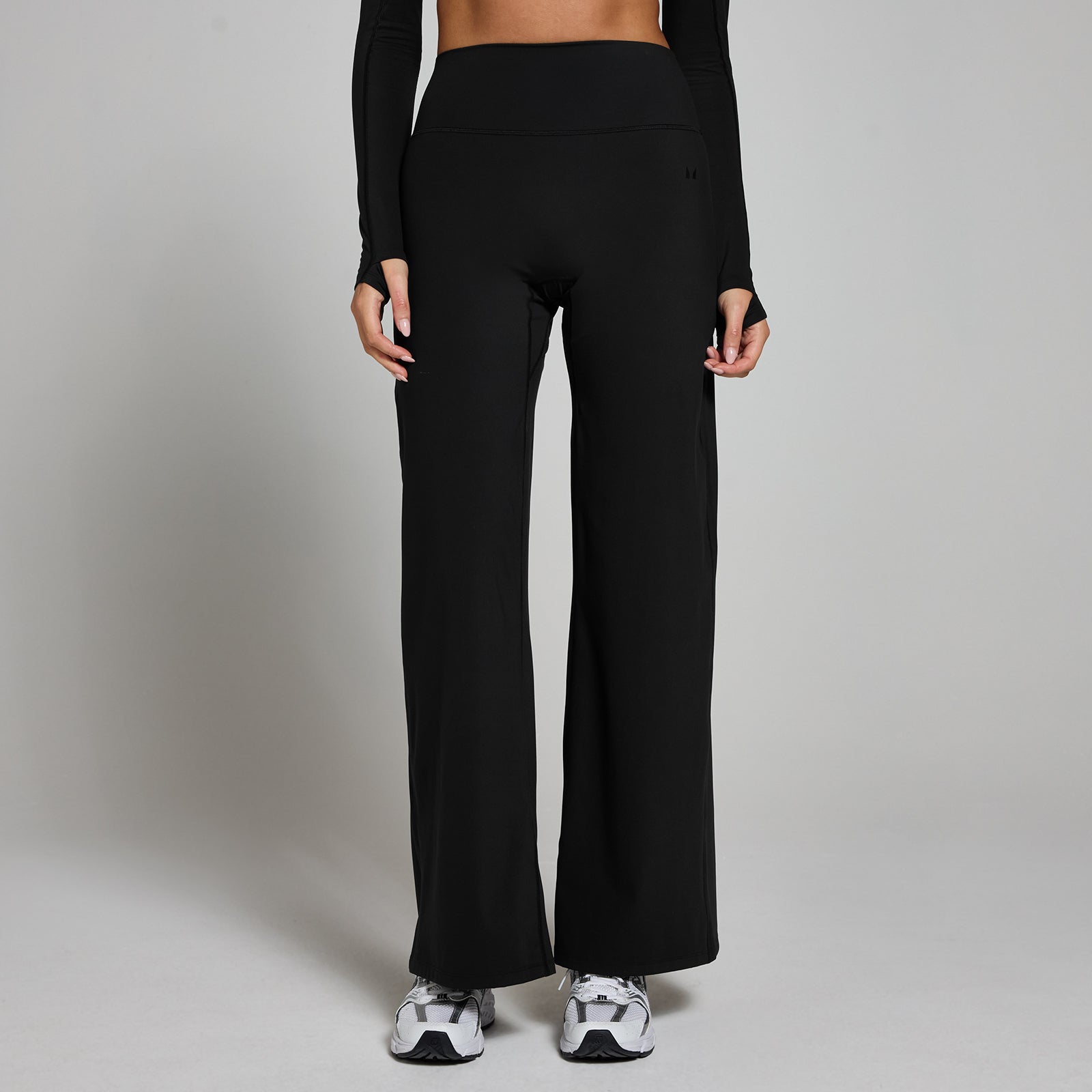 Damskie legginsy z szerokimi nogawkami z kolekcji Tempo MP (Czarny)