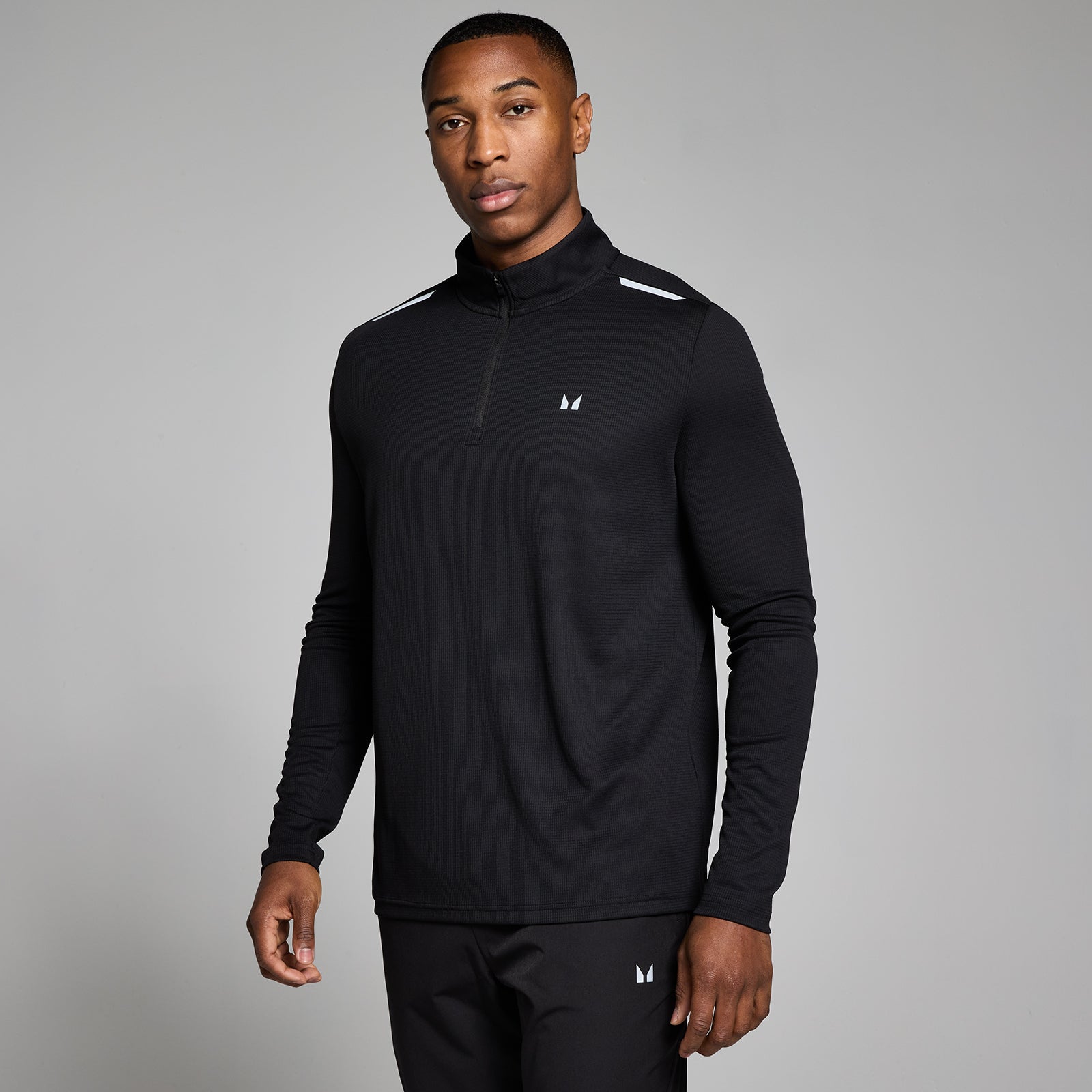MP Męska Bluza Active Gridded 1/4 Zip (Czarny)