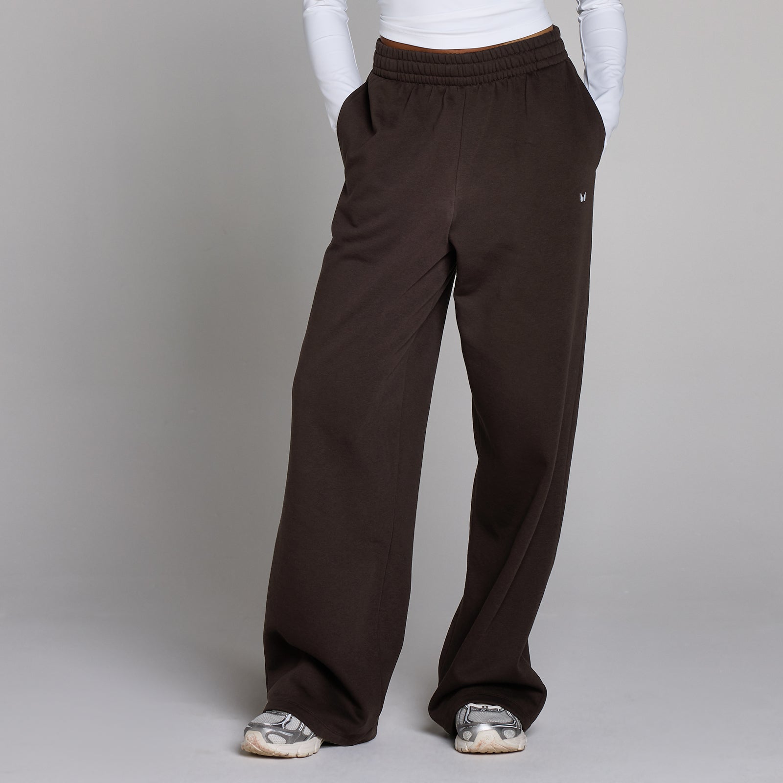 Damskie joggery o prostych nogawkach z kolekcji Basics Tall MP (Cocoa)