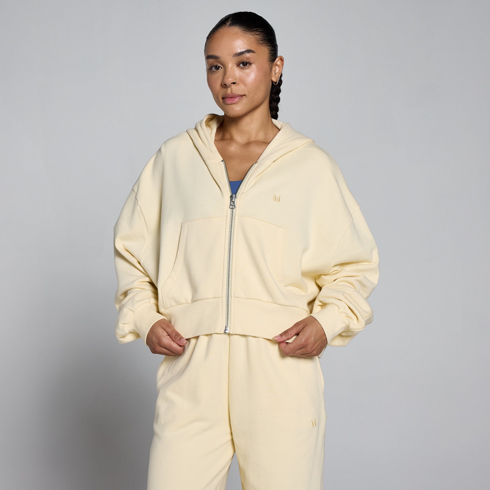 Damska Bluza z Kapturem Lifestyle Zip Through MP (Butter)