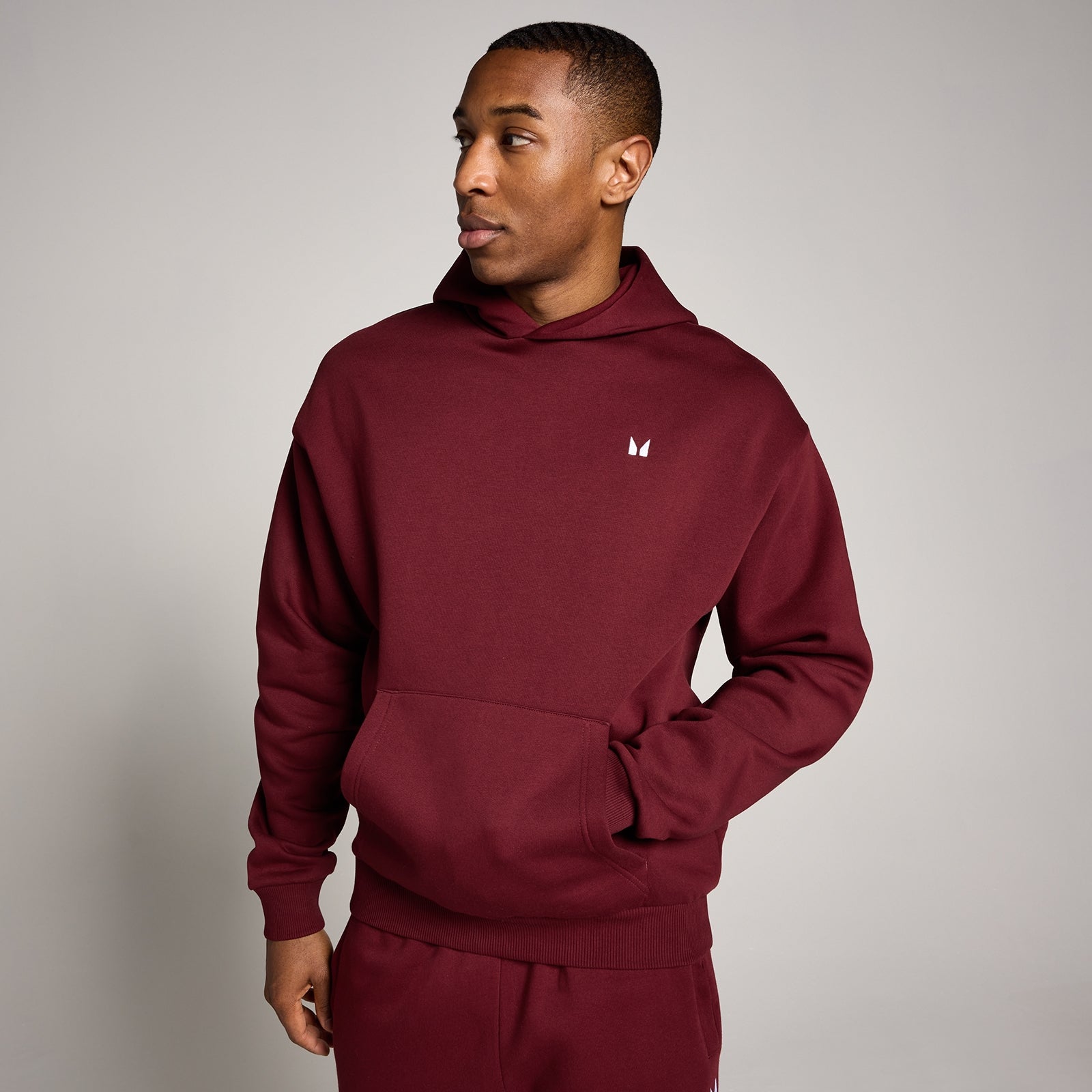 Męska Bluza z Kapturem Rest Day Oversize MP (Deep Crimson)