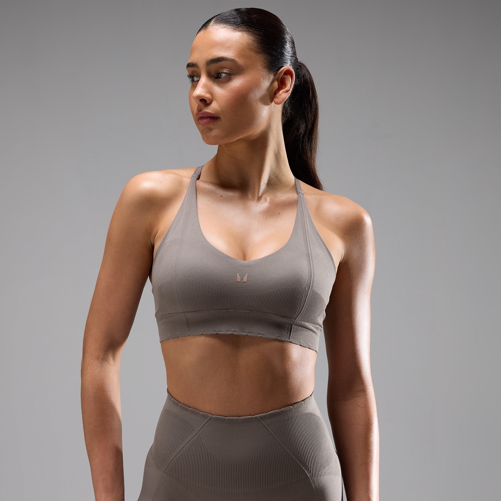 Damski Biustonosz Sportowy MP Tempo Ultra Seamless (Dark Truffle)
