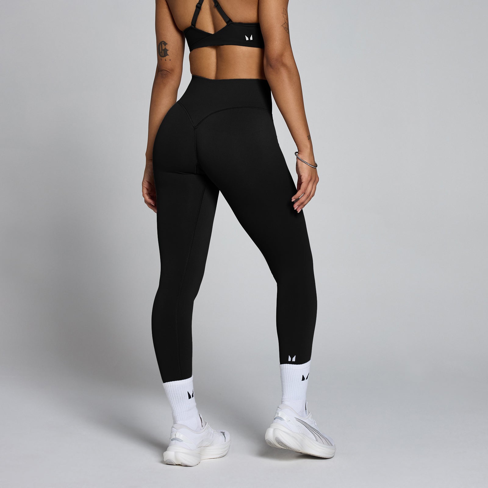 Damskie Legginsy Bezszwowe MP Tempo Hybrid (Czarny)