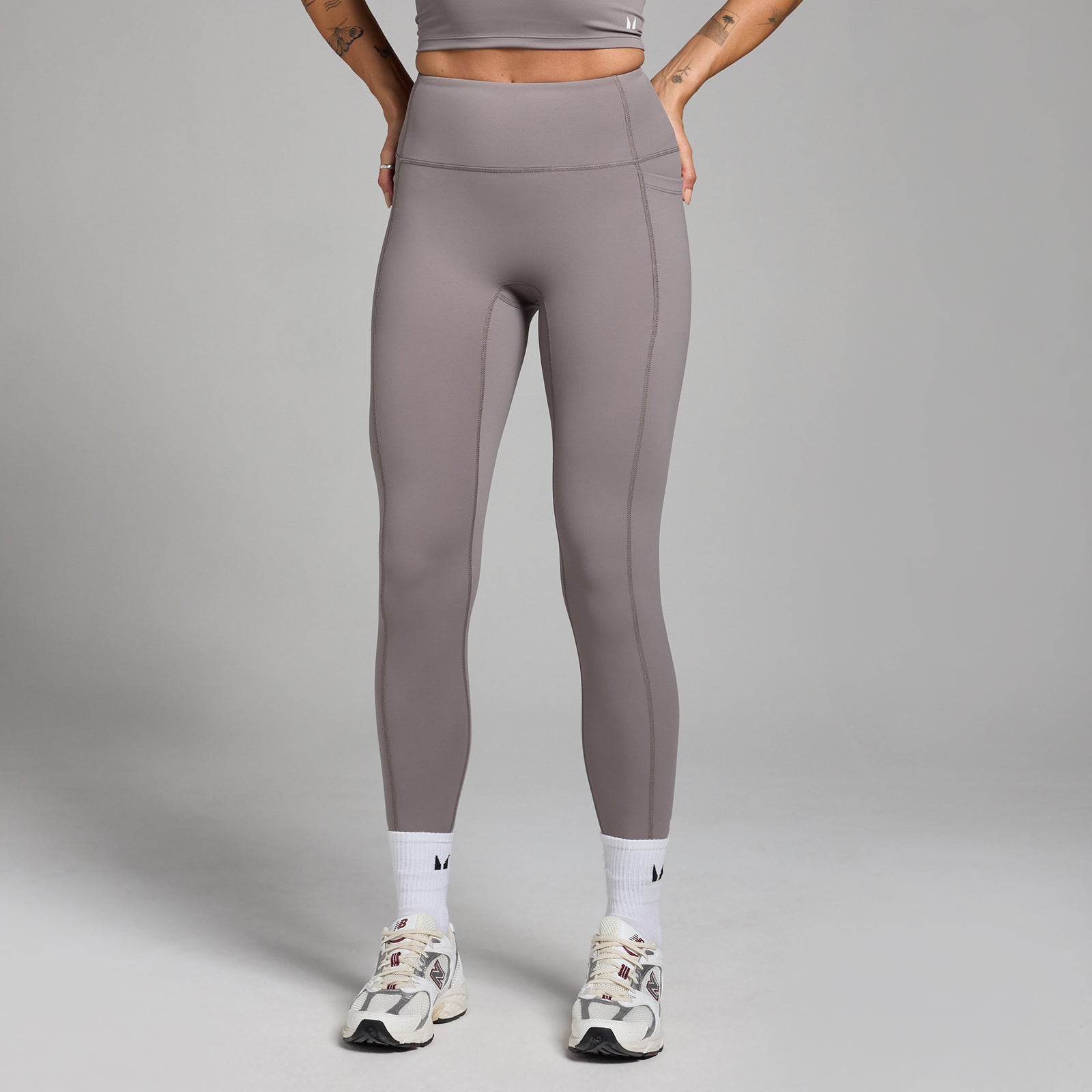 MP Damskie Legginsy z Kieszeniami Active (Cool Grey)