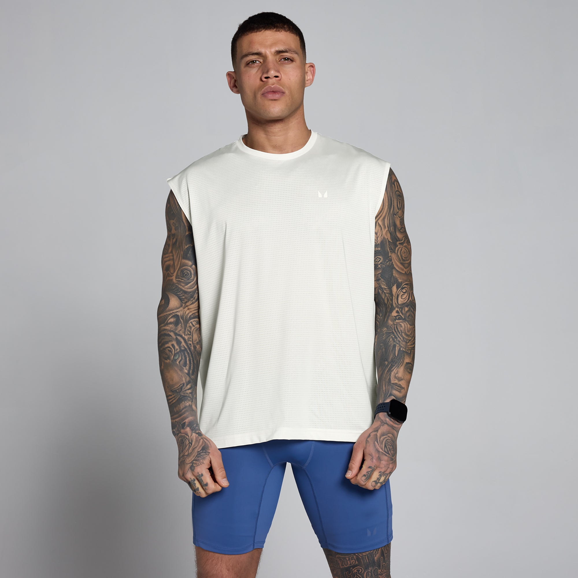 MP Męska Koszulka Bez Rękawów Hybrid Oversized Mesh (Mist)