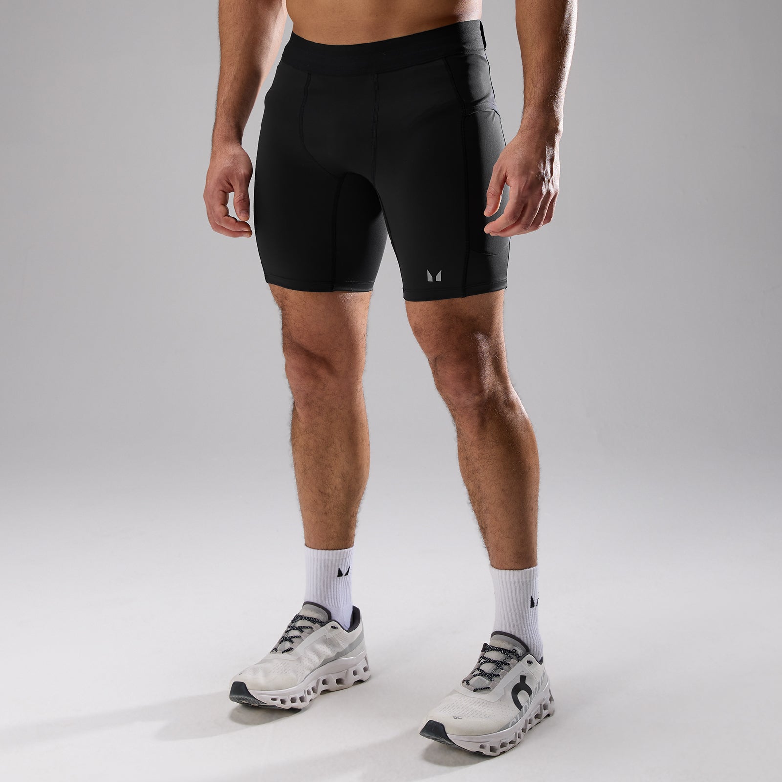 Męskie Spodenki Treningowe MP Velocity Ultra Storage Half Tight (Czarny)