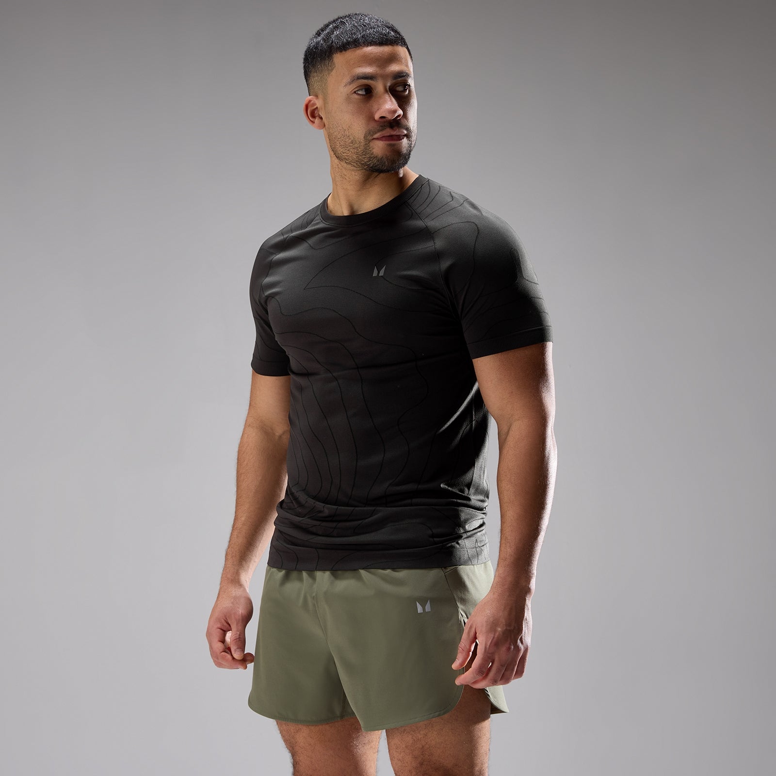 Męska Koszulka Bezszwowa MP Velocity Ultra (Washed Black)