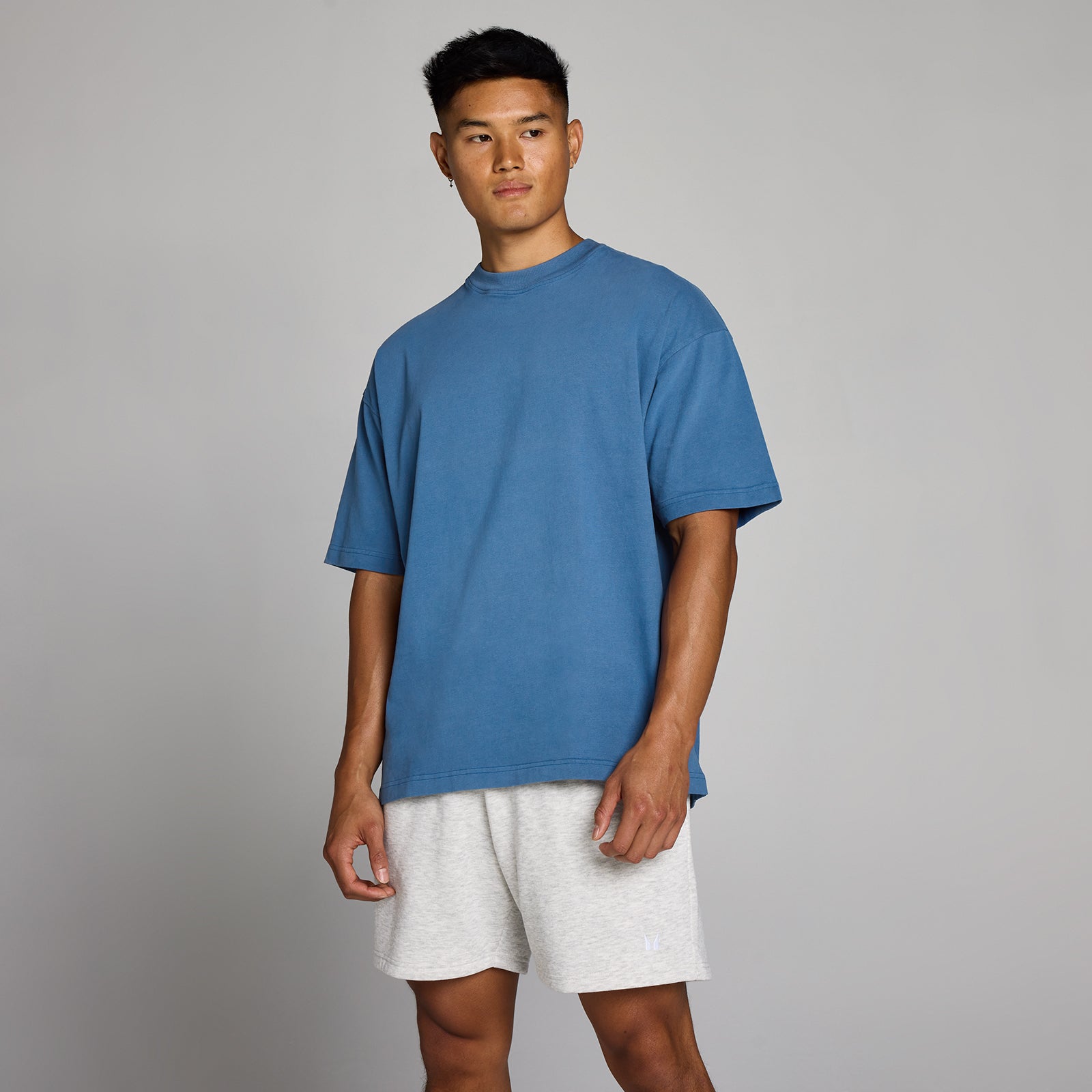 Męska Koszulka MP Washed Oversized Cotton (Track Blue)