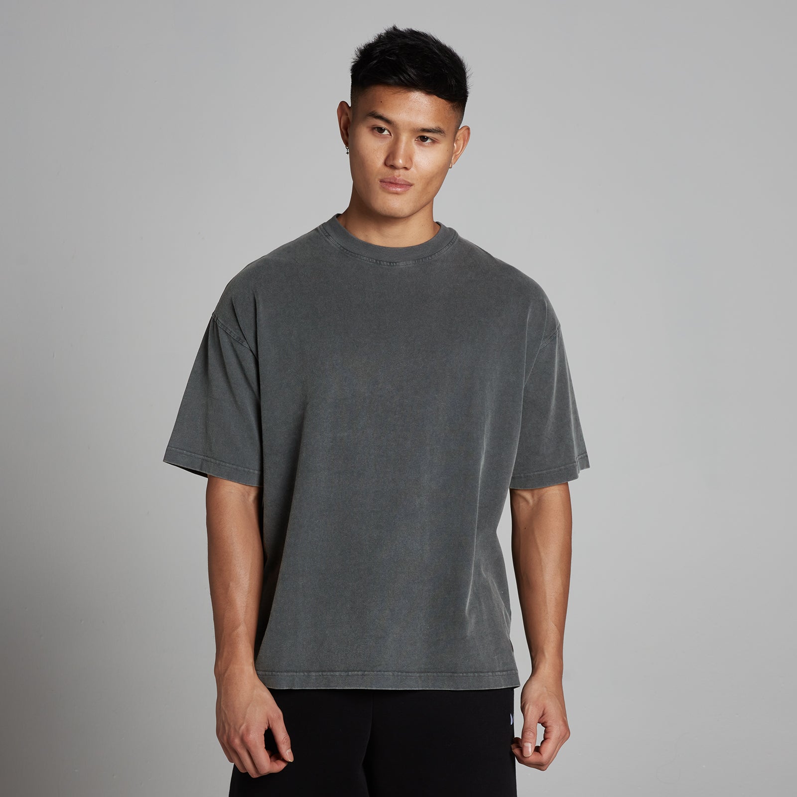 Męska Koszulka Bawełniana MP Washed Oversize (Dark Grey)