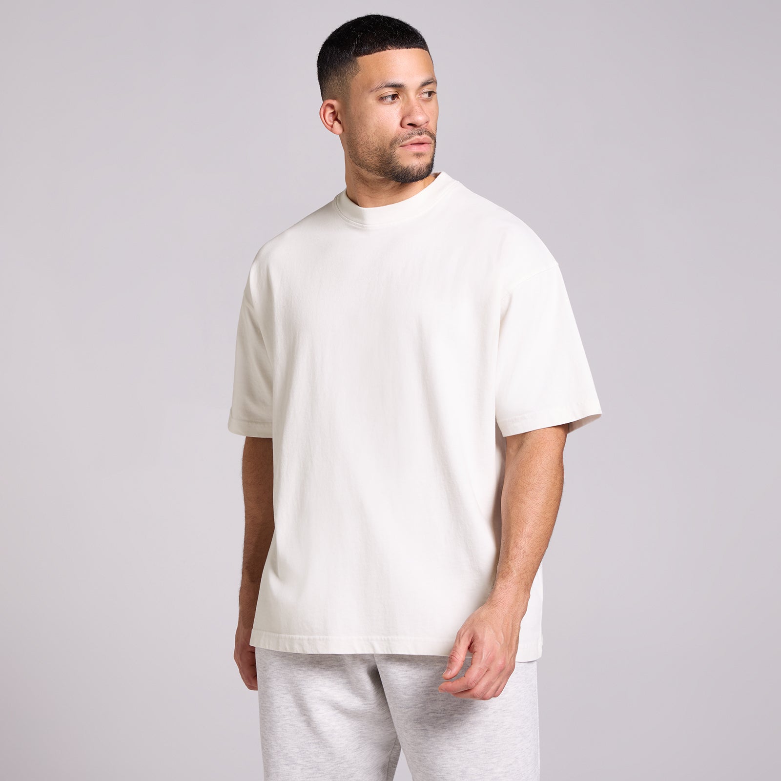 Męska Koszulka Bawełniana MP Washed Oversize (Vintage White)
