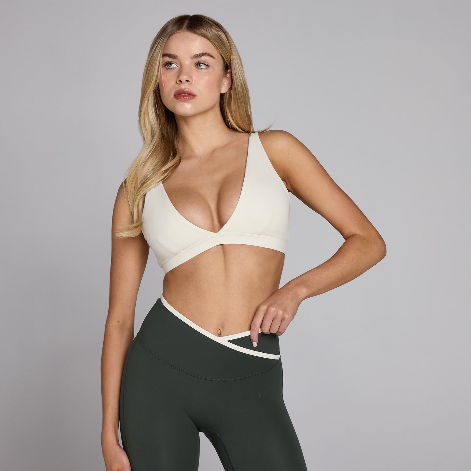 Damski Biustonosz Sportowy MP Tempo Triangle (Ivory)