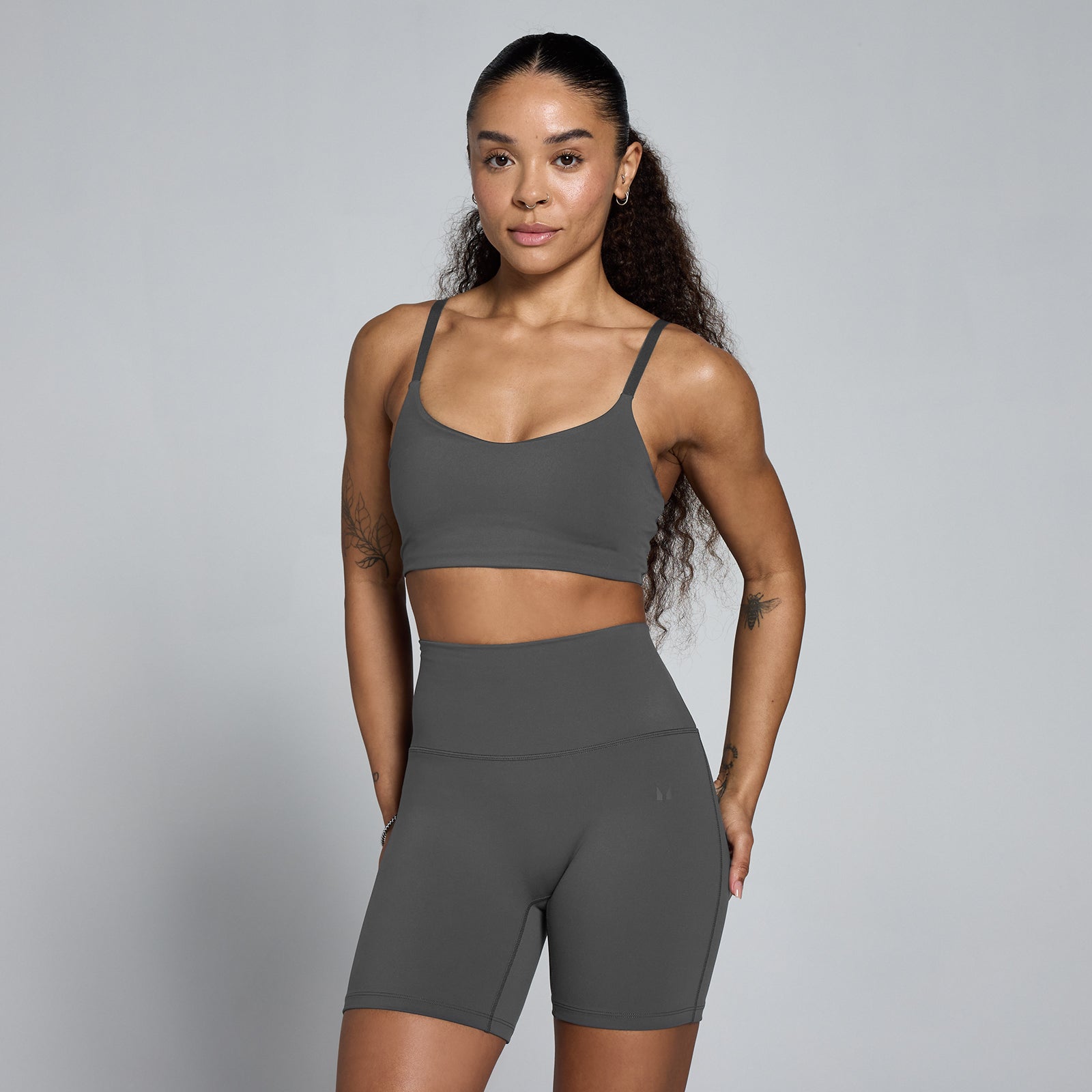 MP Damski Biustonosz Sportowy Tempo (Dark Grey)