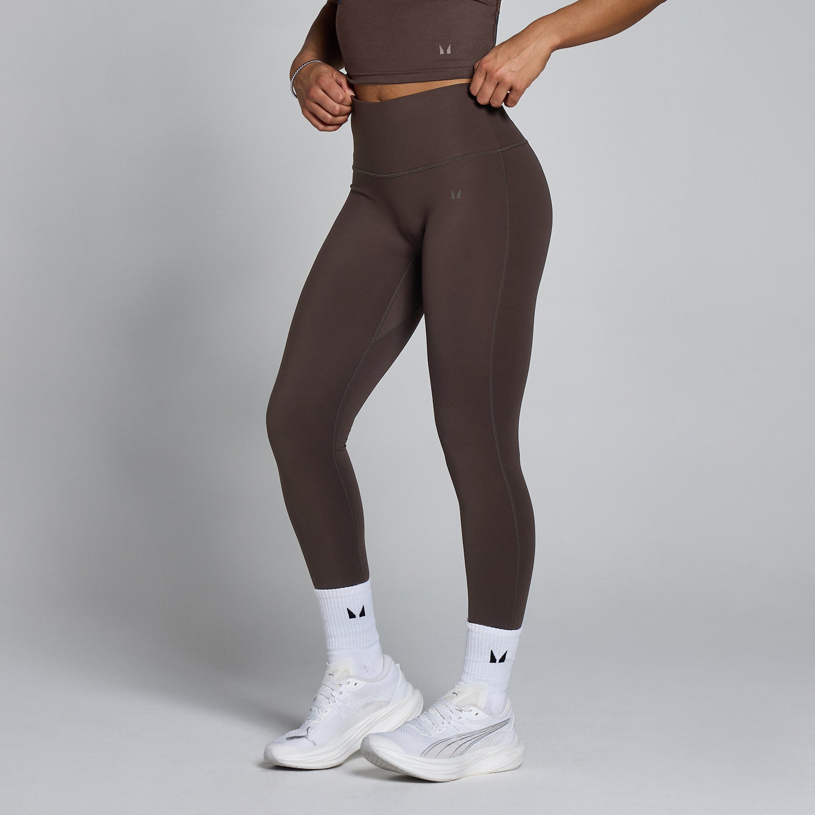 Damskie Legginsy MP Tempo z Wysokim Stanem (Cocoa)