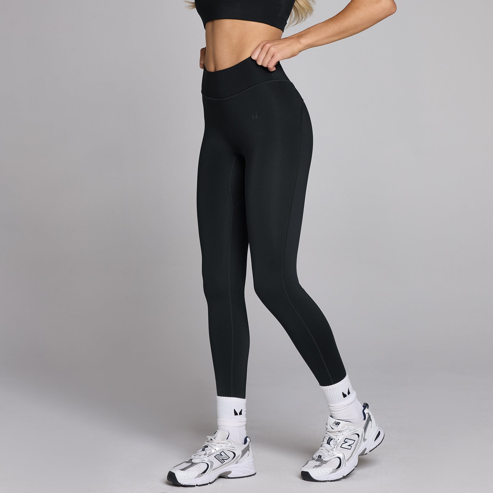 Damskie legginsy treningowe MP (Czarny)